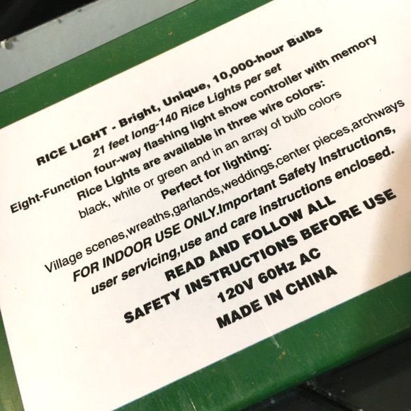 RICE LIGHTS String Purple 140 Count VTG NWT NOS - Picture 8 of 10